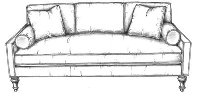 small apartment sofa with track arm