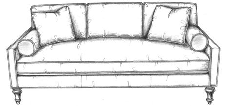 small apartment sofa with track arm