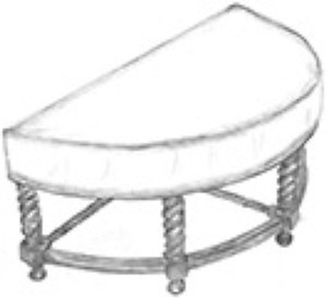 half moon ottoman