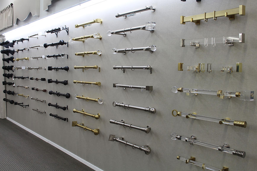 Drapery hardware in our Addison Store