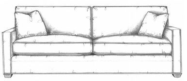 Skinny track arm Condo sofa
