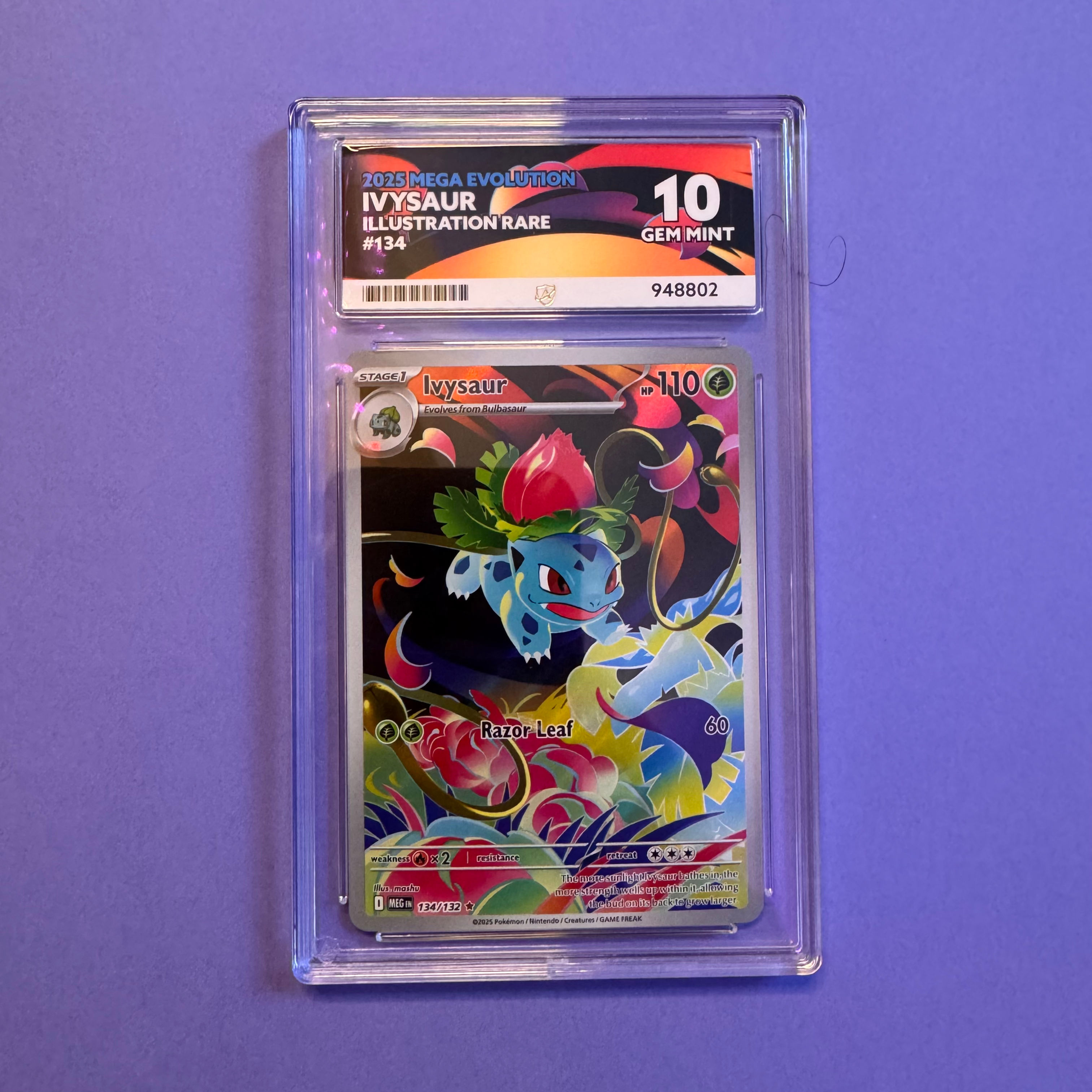 Pokemon: Ivysaur 134/132 (Ace Grading) Gem Mint 10
