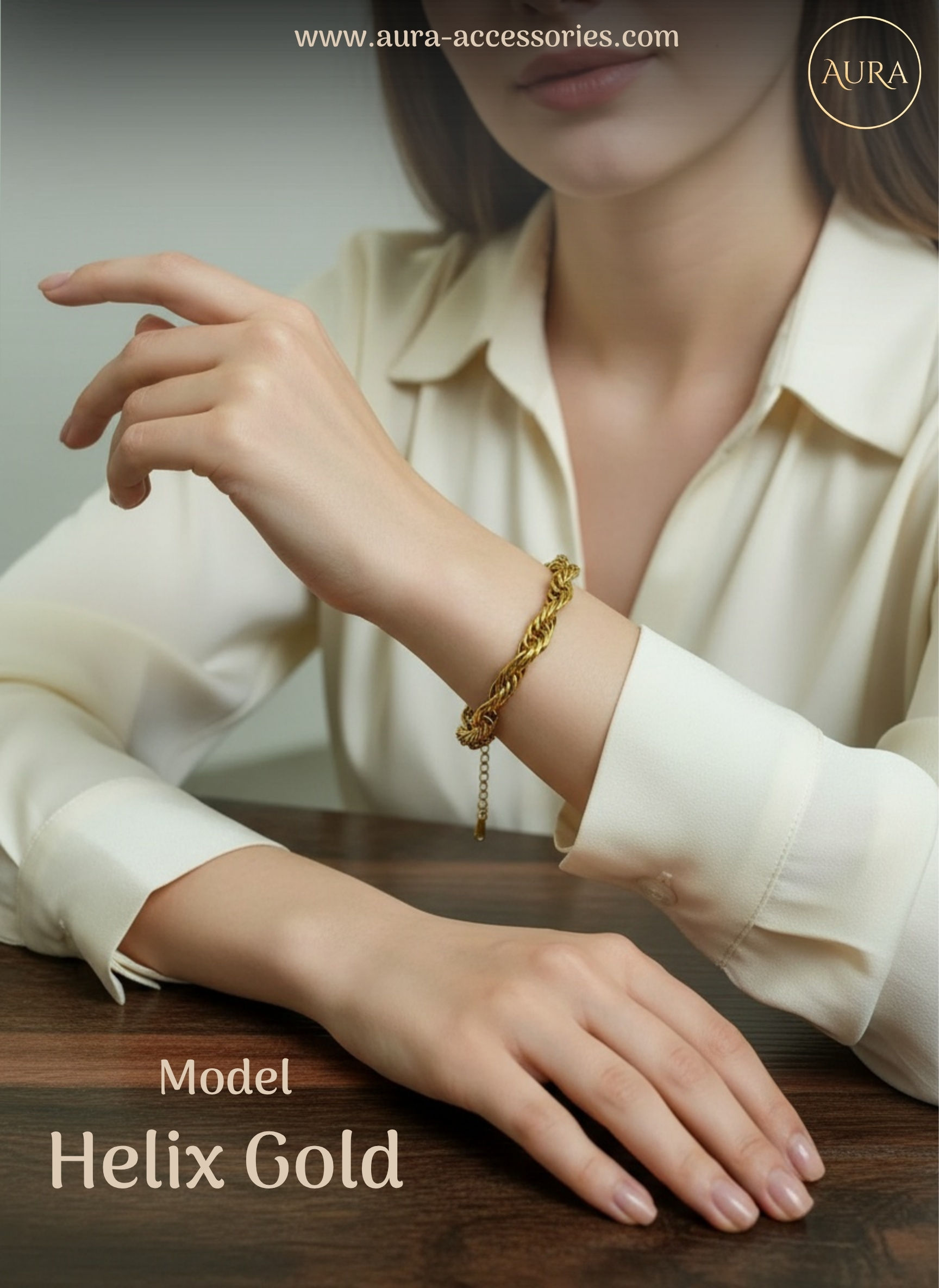 Helix Gold Bracelet – سحر الالتفاف الذهبي