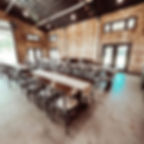 Wooden event table rental, 8-foot farmhouse table, family-style dining table, Farmhouse table rental setup Florida