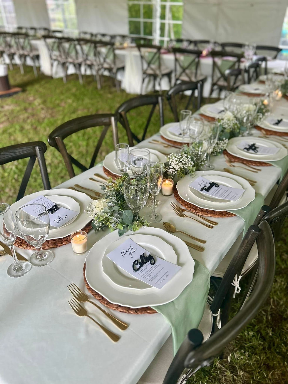 Thumbnail: Gold Flatware Rental, Gold silverware rental with knife, fork, and spoon, Flatware set rental North Florida