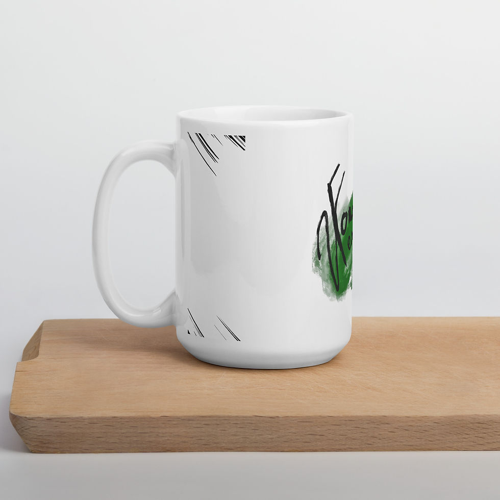 Thumbnail: Leaves painting mug with signature