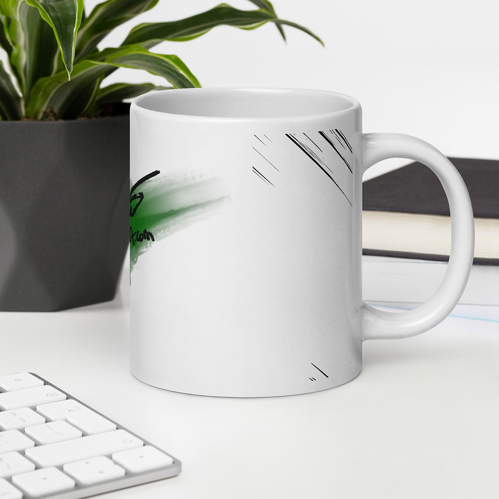 Thumbnail: Leaves painting mug with signature