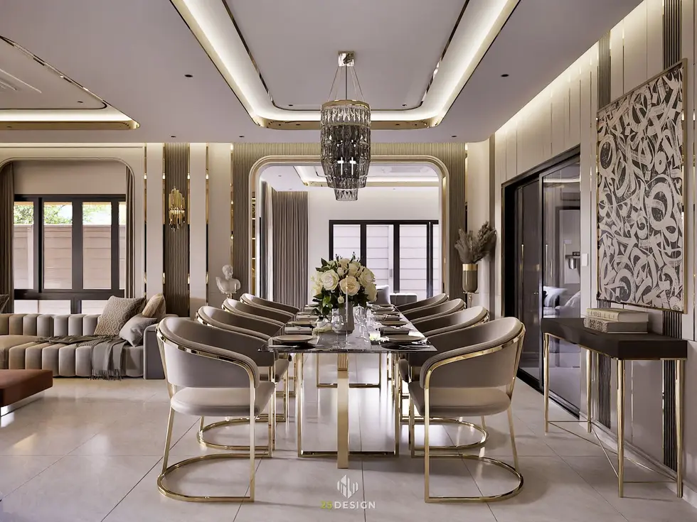 ห้องรับประทานอาหารหรูหราในบ้านโครงการ Centro บางบอน