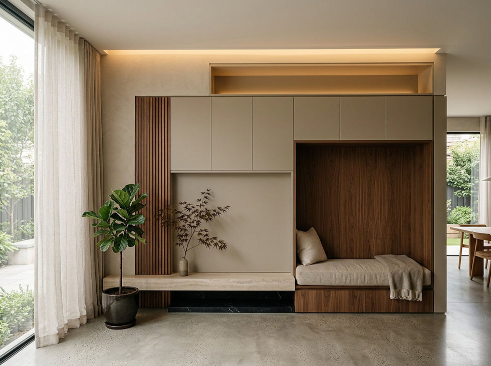 บิ้วอิน Contemporary ไม้น้ำตาล สไตล์ร่วมสมัย | 25Design บิ้วอินเฟอร์นิเจอร์ กรุงเทพ