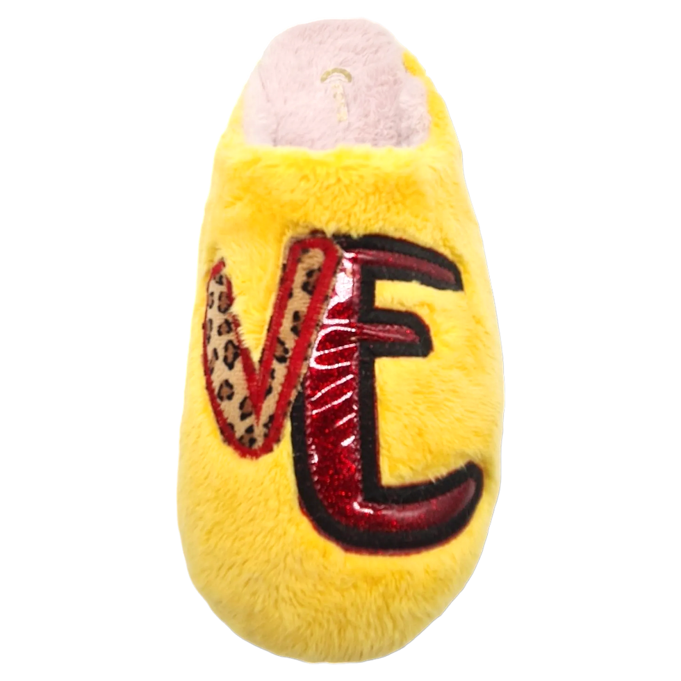Miniaturbild: SCHUHKÖNIG (E) COSTA Hausschuh / Pantoffel  Plüsch LOVE HERZ GELB H1134M