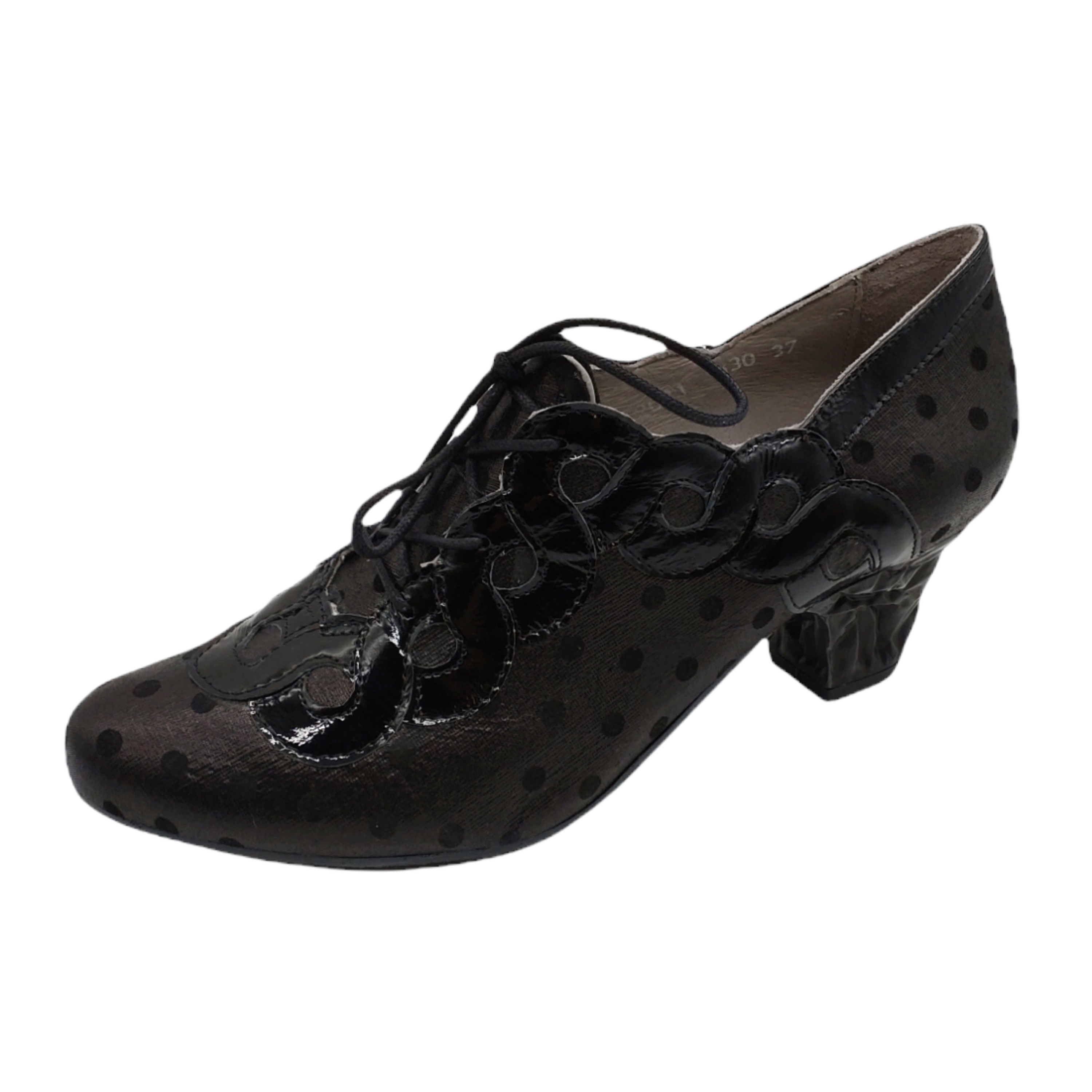 SIMEN (E) Komfort-Schnürpumps 4830A Schwarz Weite G