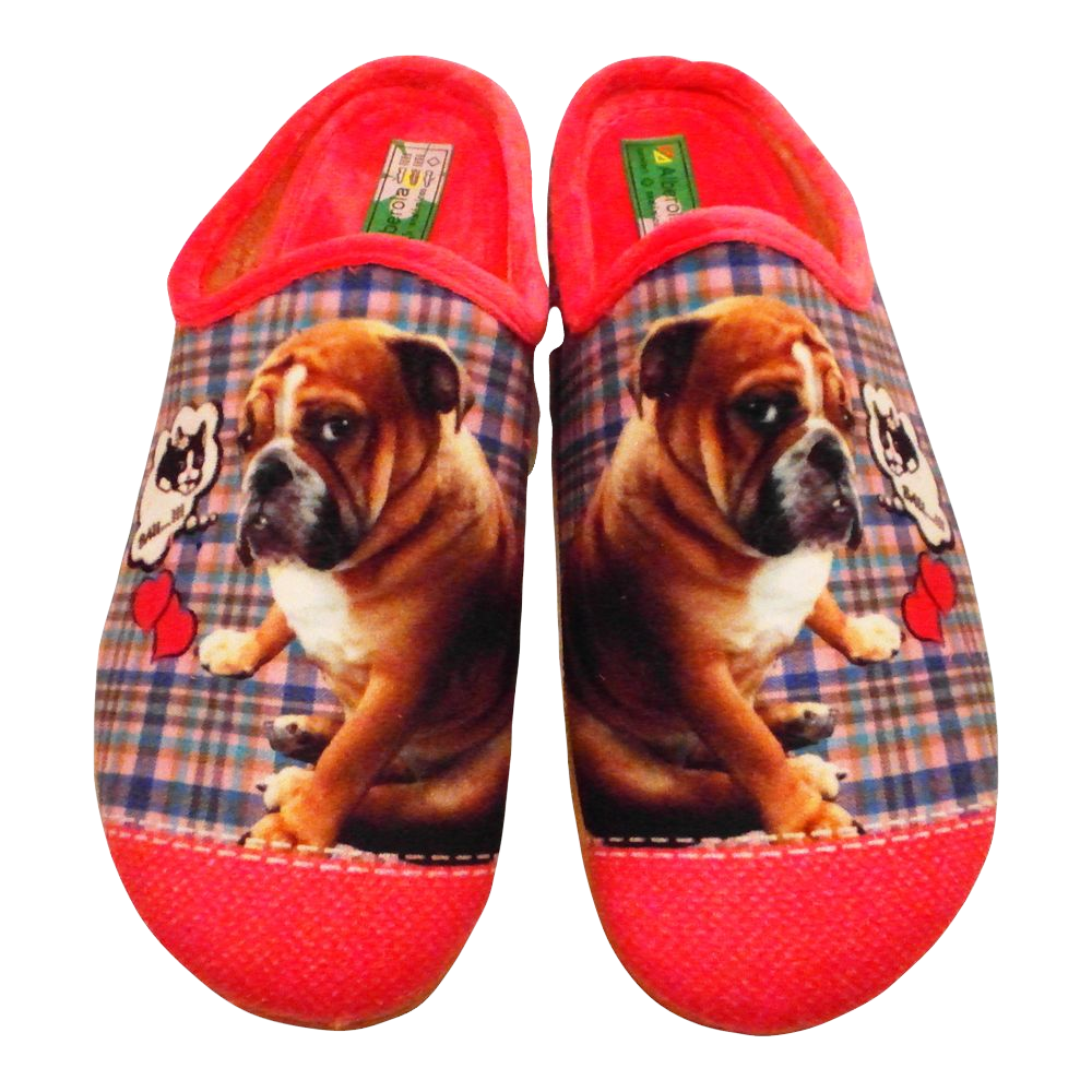 ALBEROLA (E) HAUSSCHUH / PANTOFFEL HELLE SOHLE BULLDOGGE A8682A PINK