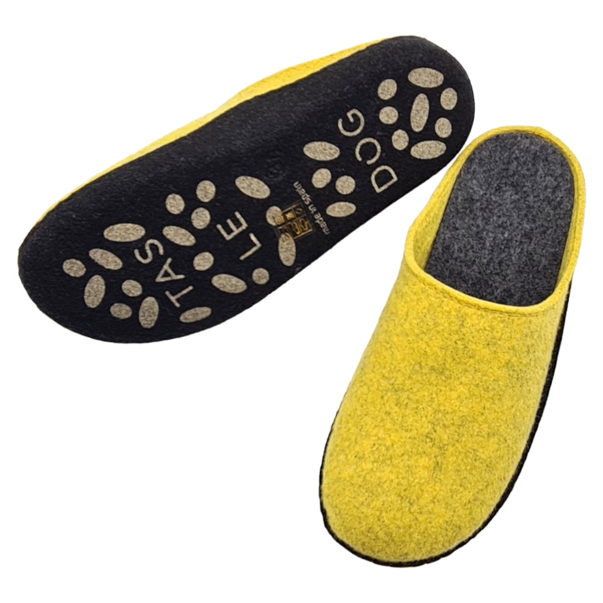 TasleDog (E) Hausschuh Pantoffel Damen Gelb Filzsohle 1200 Amarillo