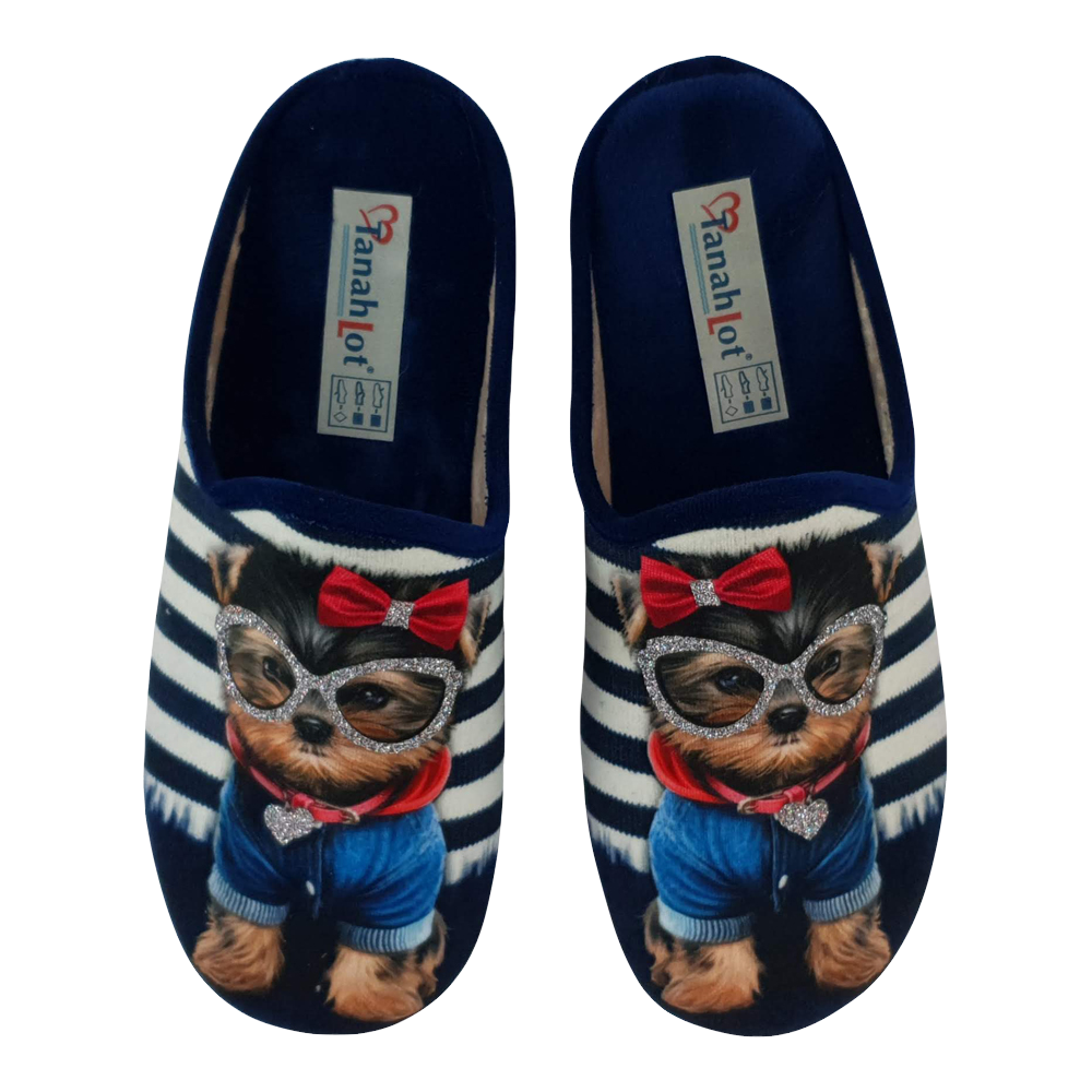 SCHUHKÖNIG (E) HAUSSCHUHE PANTOFFEL YORKI GLITZERBRILLE 5553262 EU 36 - EU 41