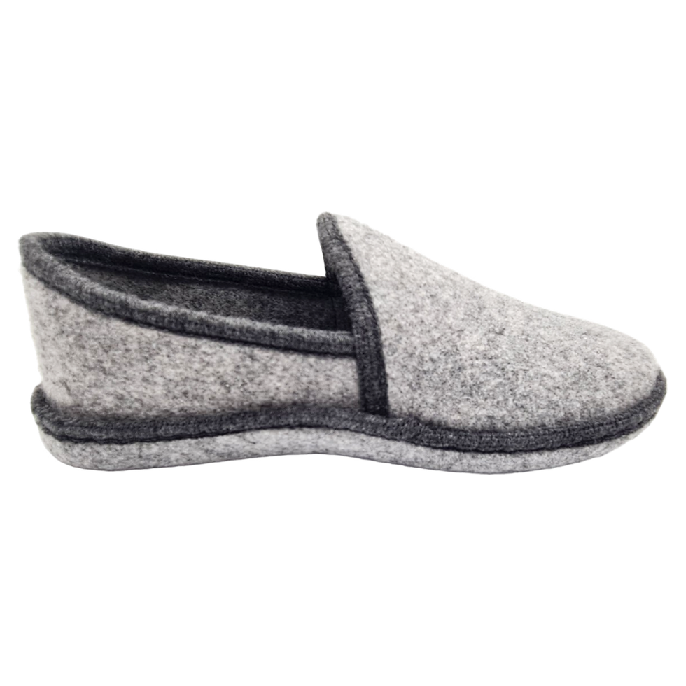 Miniaturbild: TasleDog (E) Hausschuh Damen Grau Filzsohle 1400 Gris