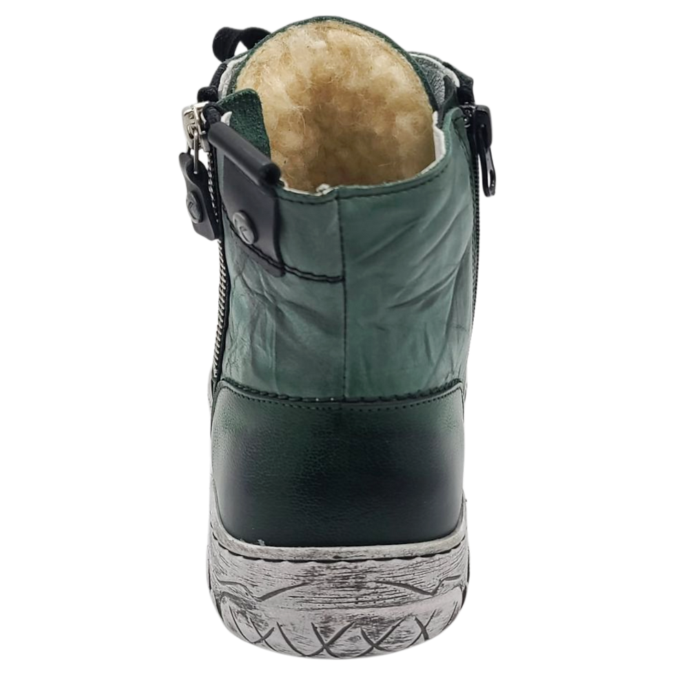 Miniaturbild: KRISBUT Damen Stiefel Schnürboot mit Lammwollfutter 3201-9-8 Grün