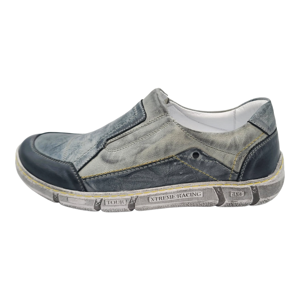 Miniaturbild: Krisbut Slipper 5828-2-1 Blau-Grau gebrusht