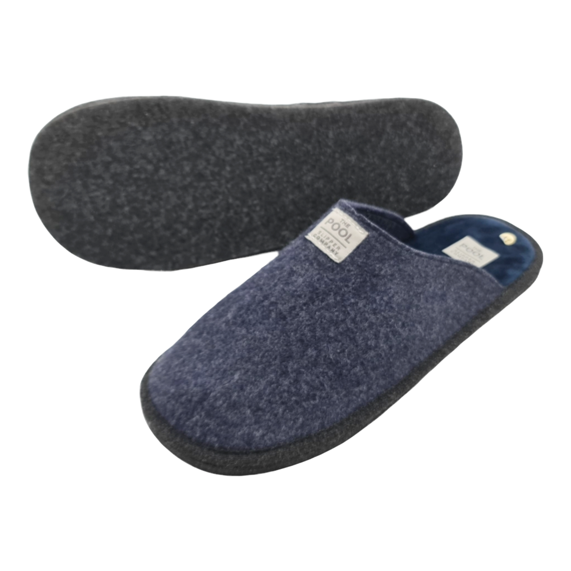 The Pool (E) Hausschuh Pantoffel Herren Marino glatte Filzsohle 270/2