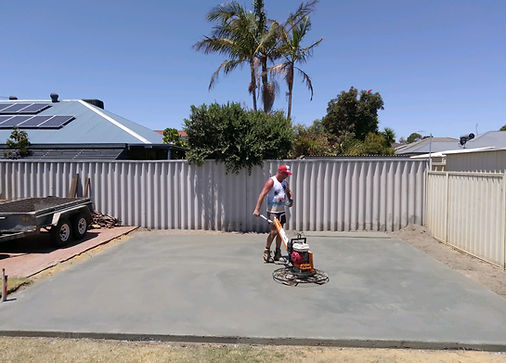 Reinforced concrete shed slab poured in Rockingham