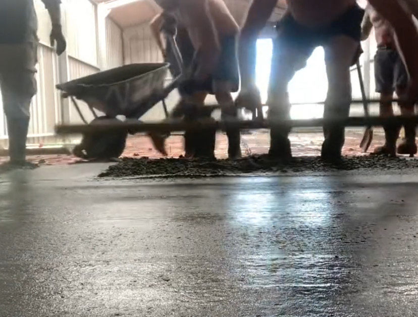 Concrete shed slab installation in Canning Vale
