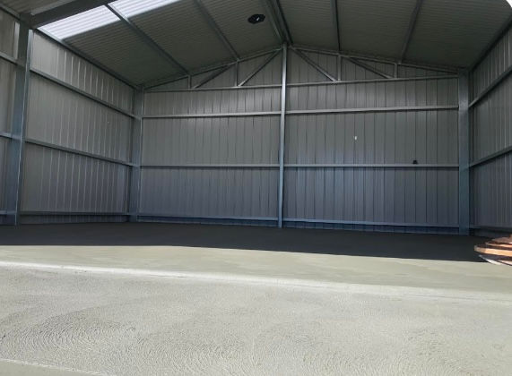 Concrete shed slab installation in Willeton