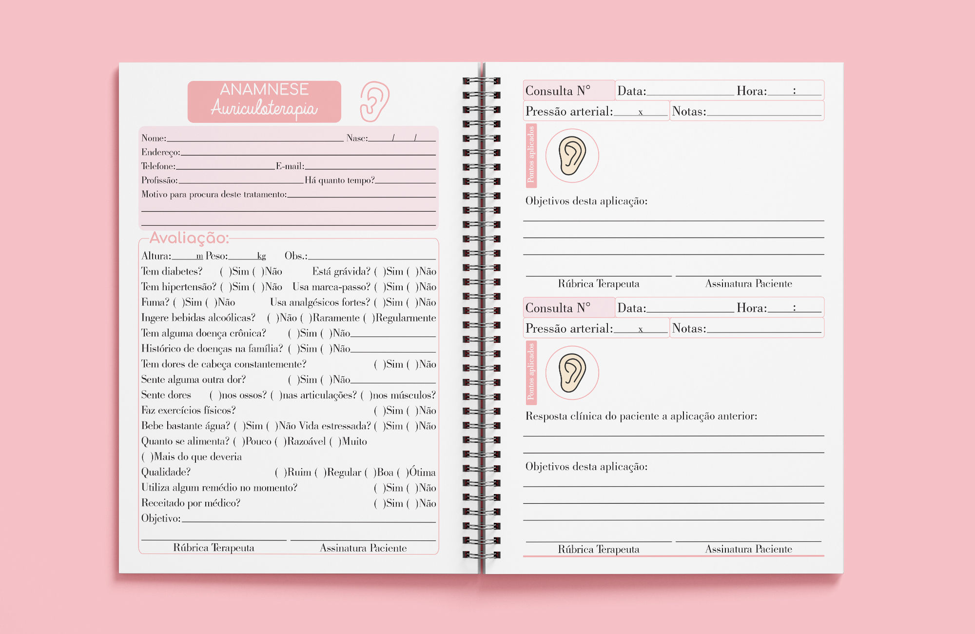 Anamnese Auriculoterapia - Arquivo Digital
