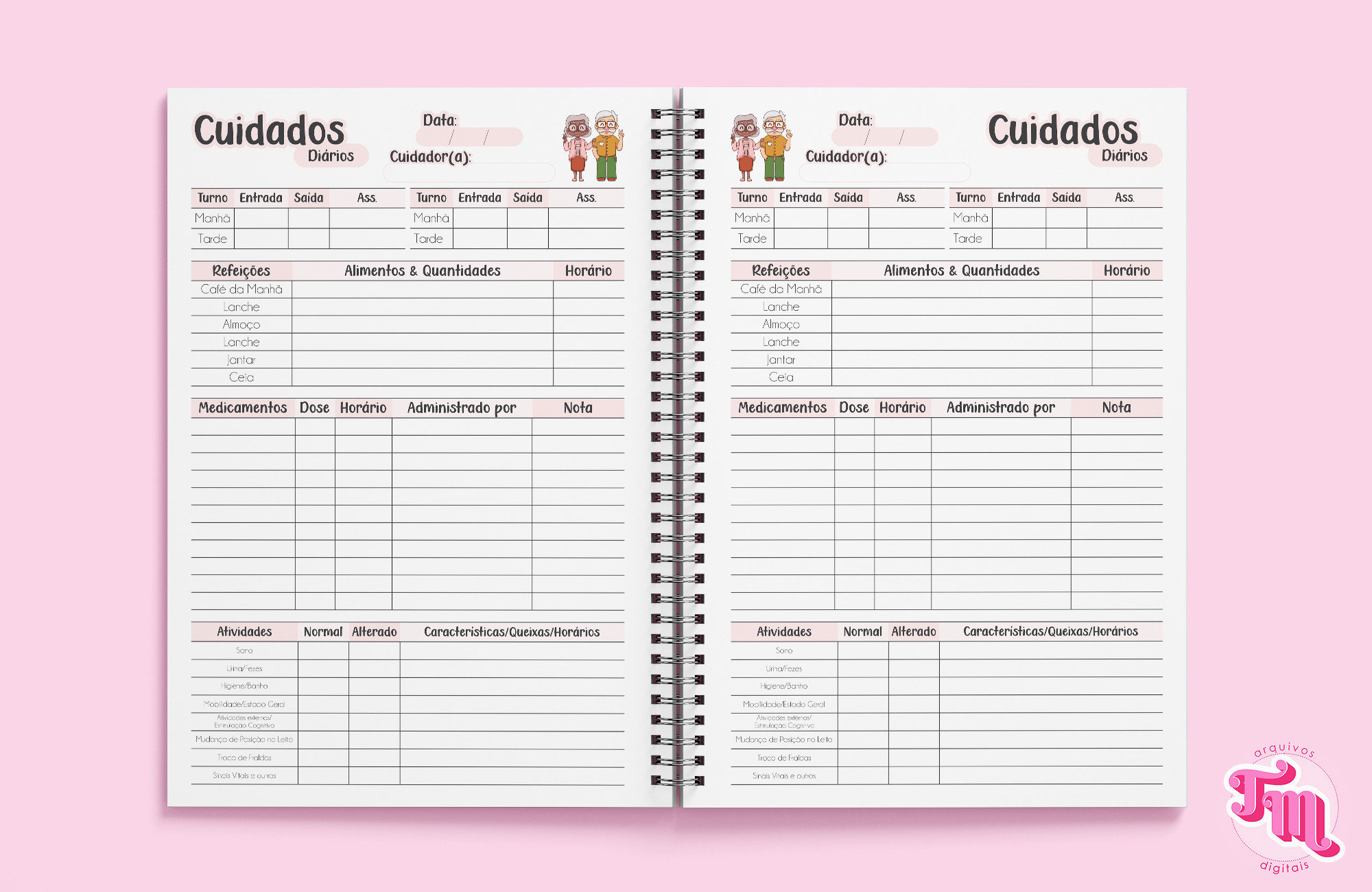 Diário Cuidador De Idosos - Arquivo Digital