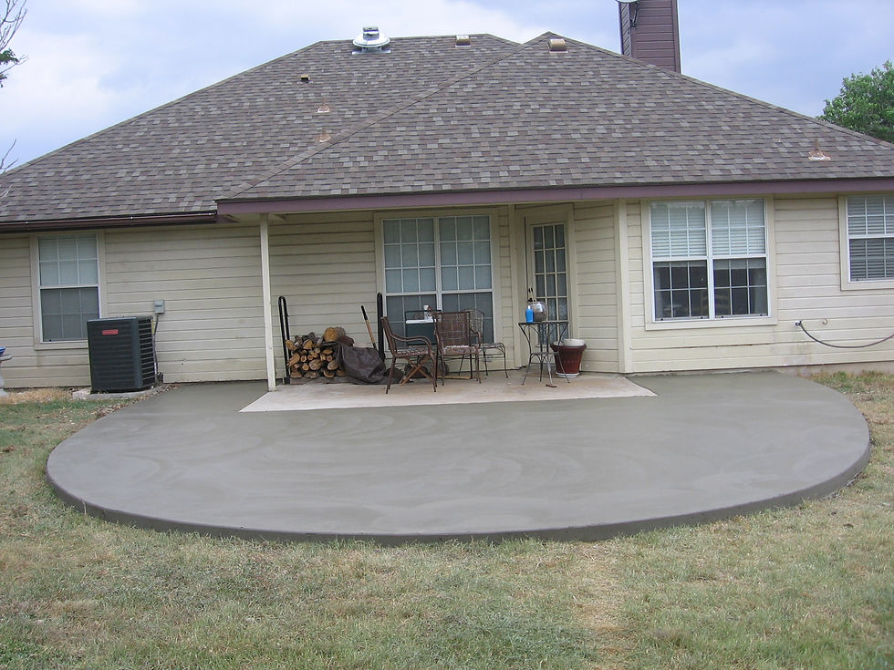 Finished patio.
