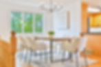 Modern dining room interior by a real estate photographer.