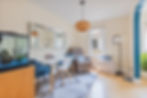Real estate photographer interior of a bright living room