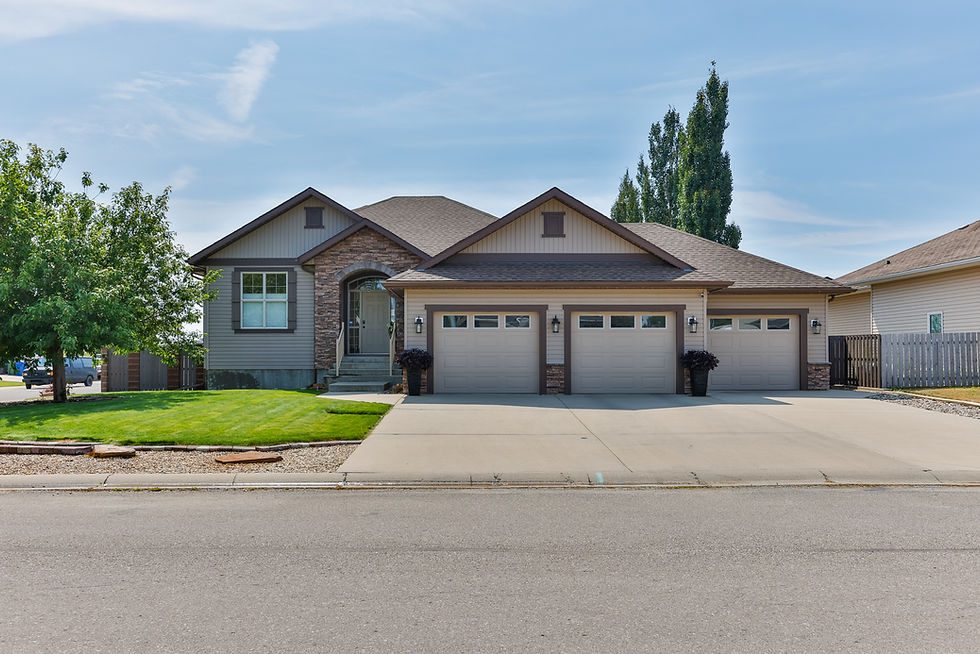 Modern home exterior by a real estate photographer.