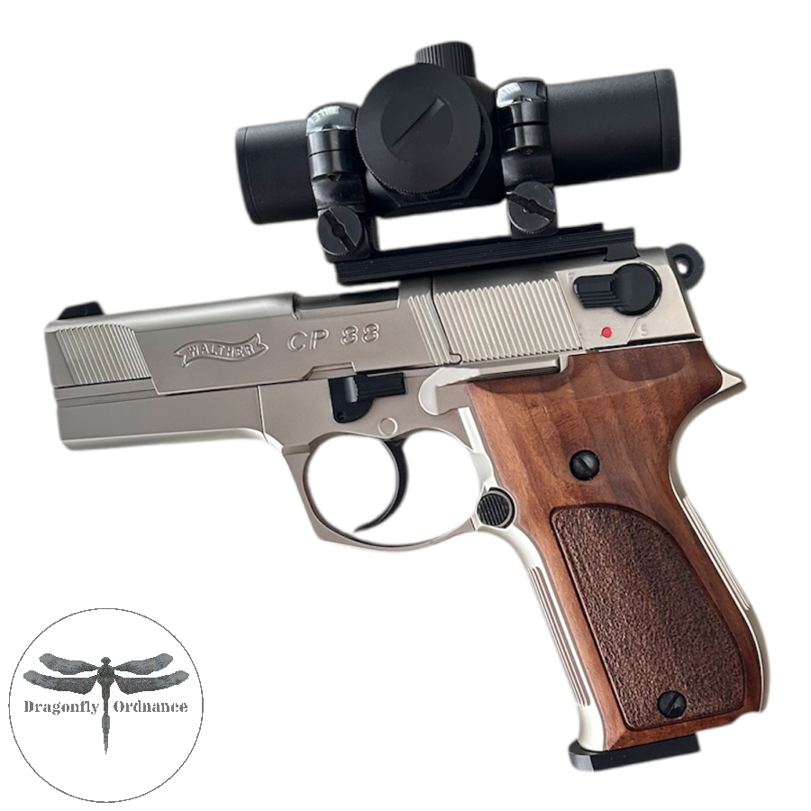 Umarex 11mm Adaptor Rail mounted on Walther CP88 CO2 pistol