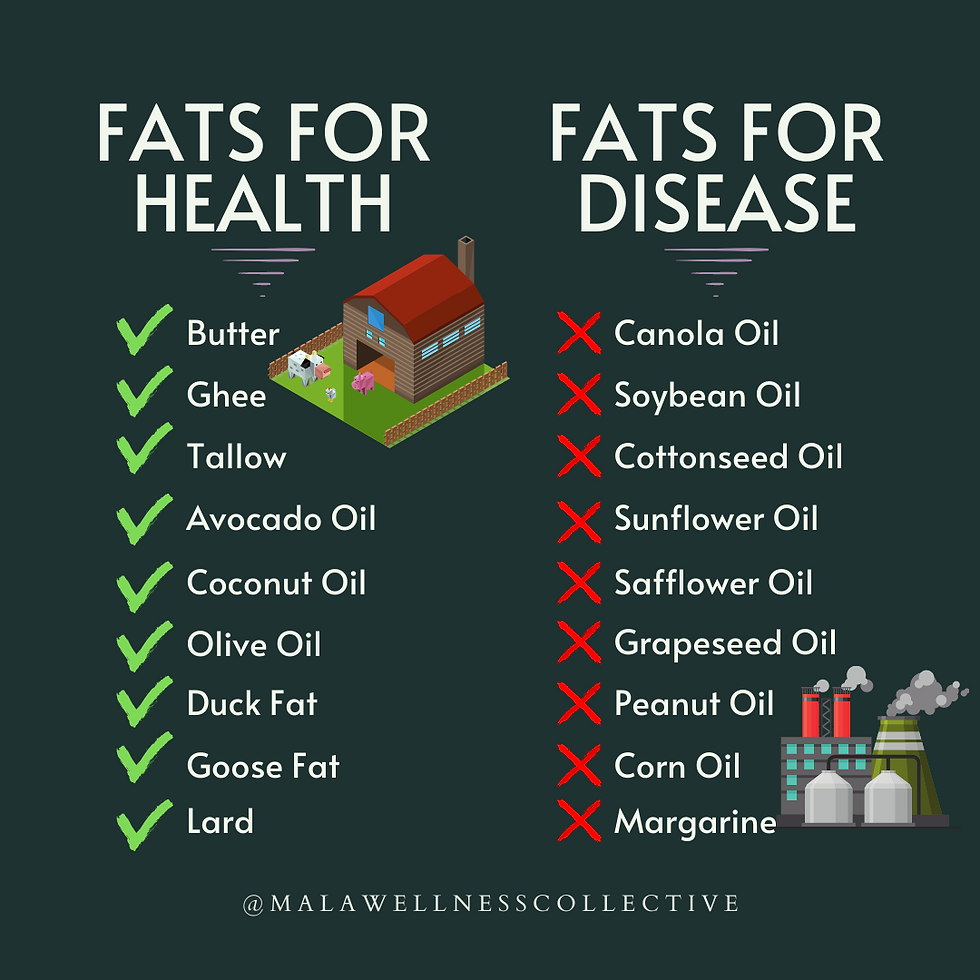 Oils that cause health or disease