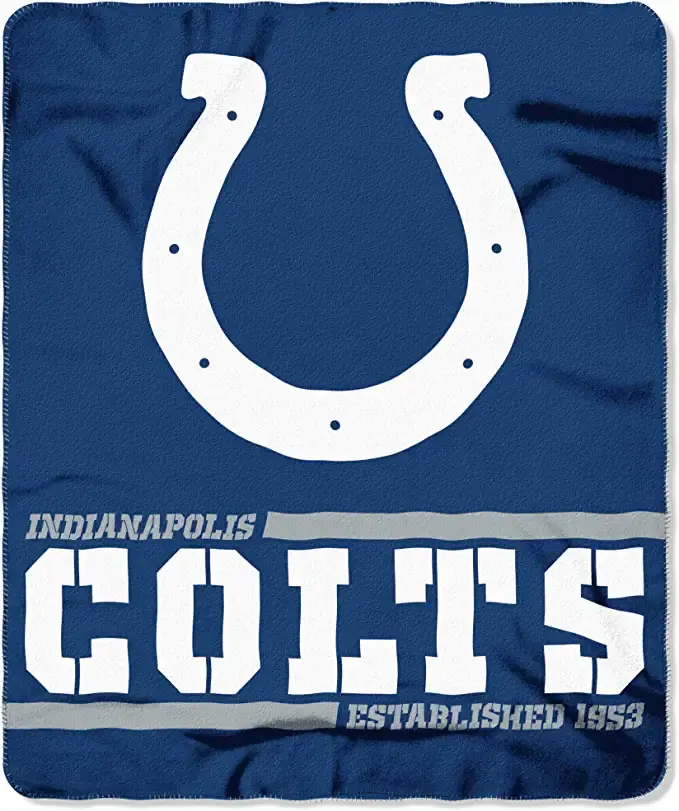 NFL Colts Fleece Throw 50"x60" birthday Christmas gift