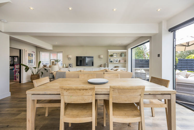 open plan kitchen living room house extension