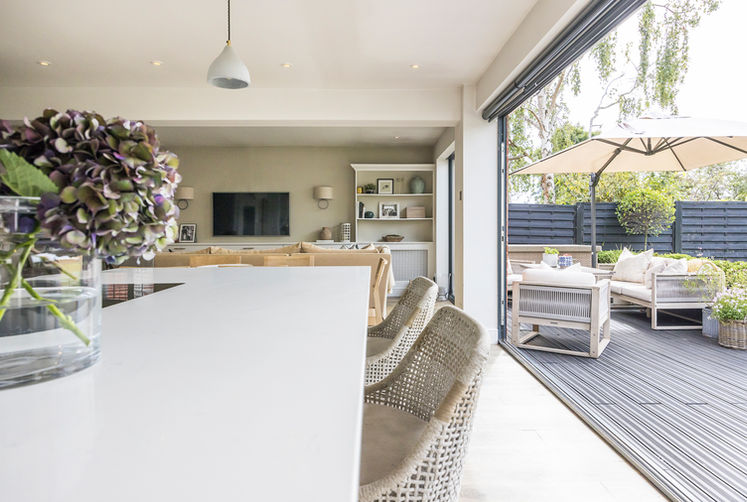 house extension bi-folding doors back garden patio