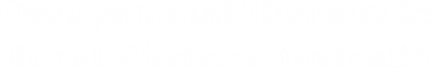 Country Capabilities Occupational Therapy