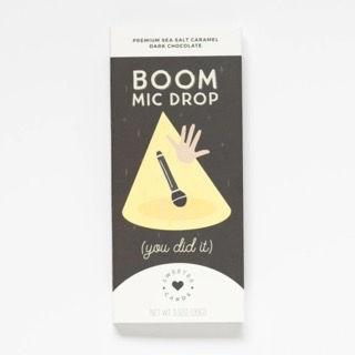 Thumbnail: Boom Mic Drop chocolate bar packaging