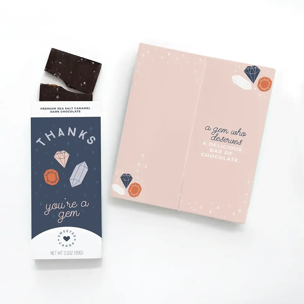 Thumbnail: Dark chocolate bar gift set with thank you note