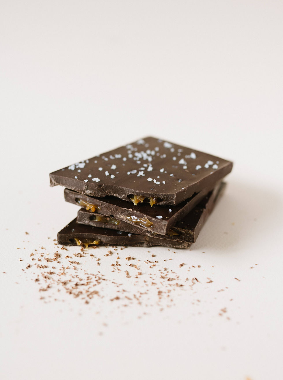 Thumbnail: Dark chocolate bar pieces with sea salt