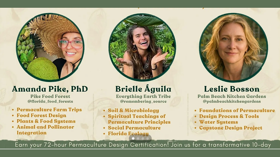 10-Day Permaculture Design Course (Jupiter Farms, Florida)