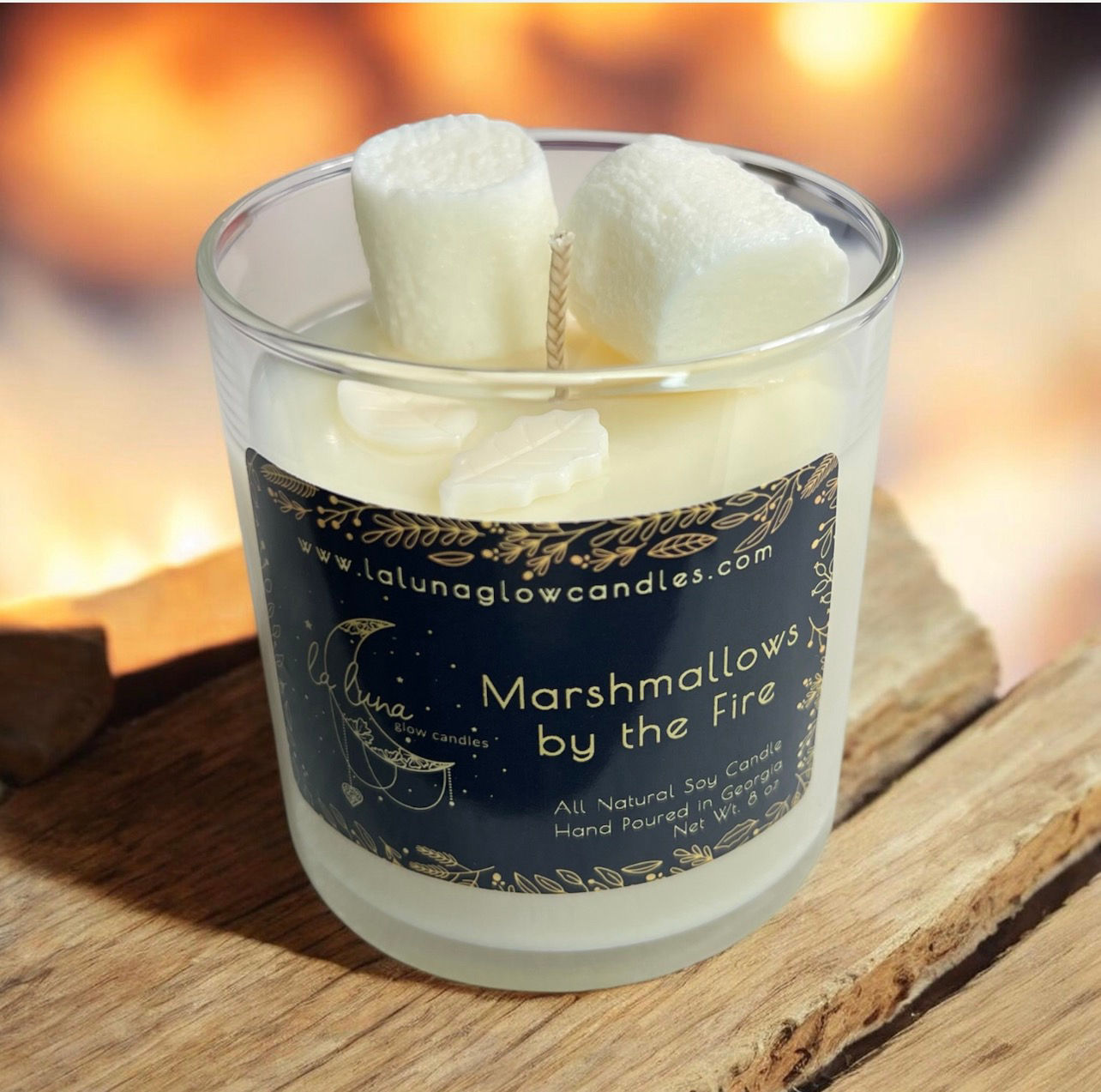 Marshmallows by the Fire Candle