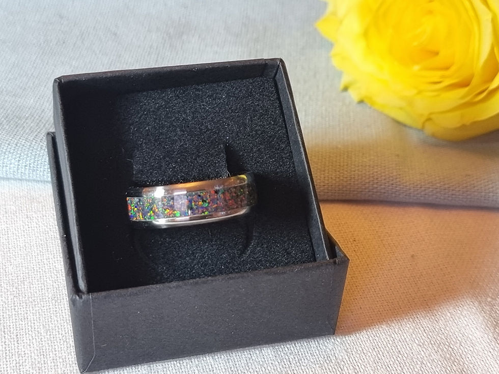 Thumbnail: 8mm Wide Sterling Silver Memory Ring