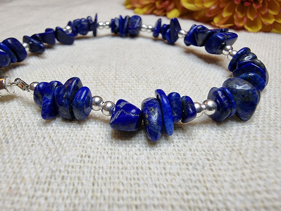 Thumbnail: Lapis Lazuli and Sterling Silver Bracelet