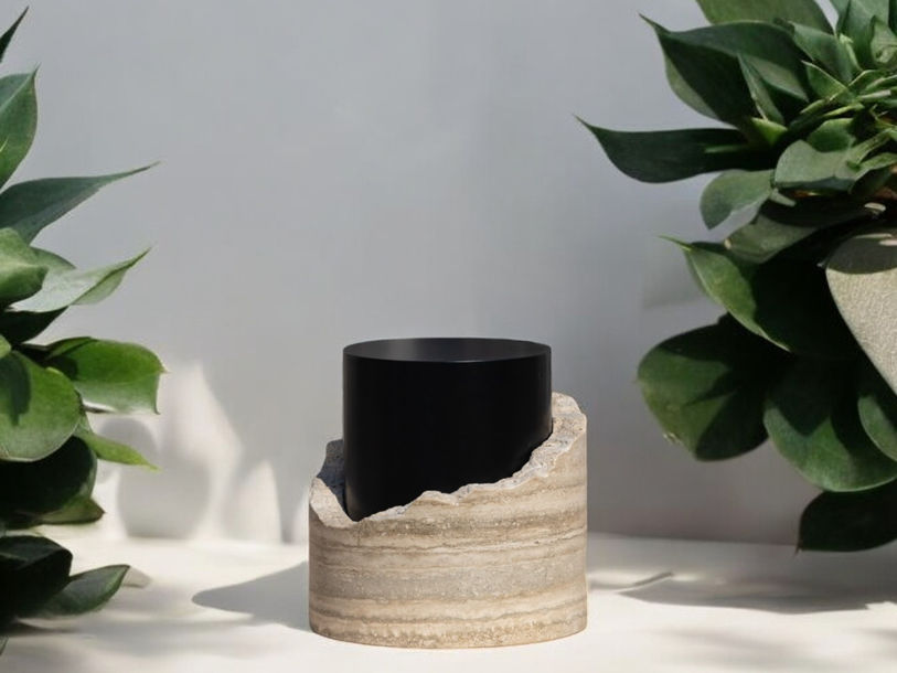 Betty marble stool made by Serafini