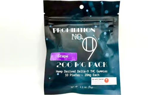 Delta 9 THC Gummies - Grape 200mg | Prohibition No. 9