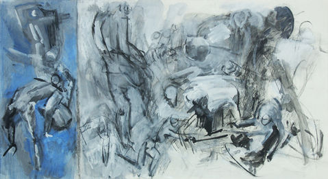 Bild 3
Ohne Titel, Acryl auf Papier, 43 x 73 cm