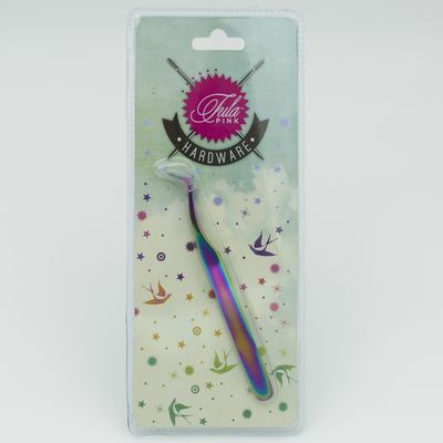 TP507T Tula Pink Swiss Style Angle Tweezer