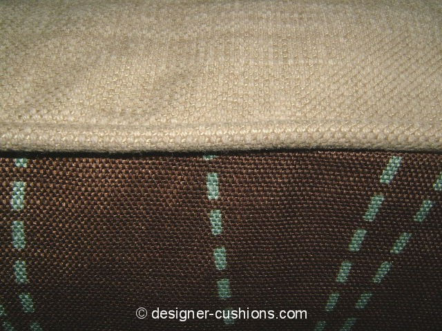 Thumbnail: Romo Merril Chocolate & Duck Egg Cushion Cover