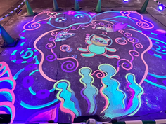 BRANCH横浜南部市場/ アウトドアチョークアート/ ネオンチョークアート/ 神奈川県横浜市/ #神奈川県 #ファミリーイベント #アートイベント